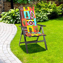 beo HL Nizza BE912 Cuscino per Sedia da Giardino con Schienale Alto, Design Messicano, Arancione, Giallo Cactus, Gelb