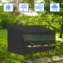 Copertura per panca da giardino a 3 posti, impermeabile per panca da esterno con tessuto Oxford resistente 210D, copertura per panca da patio (163 x 66 x 89 cm).