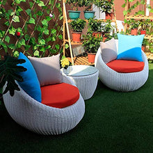 Set di Mobili da Giardino per Esterni, 3 Pezzi di Vimini in Rattan Divano da Giardino Moderni Set di Conversazione per Il Tempo Libero con Sedia Singola E Tavolino da caffè,Bianca