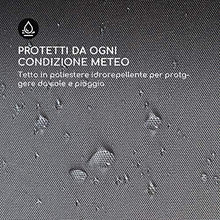 blumfeldt Steakhouse - Copertura per Griglia, Protezione Barbecue, Gazebo, 220x215x140cm, Poliestere, 180 g/m², Ripiani Interni Vetro, Ganci per Utensili, Ignifugo, Acciaio, Colore Grigio