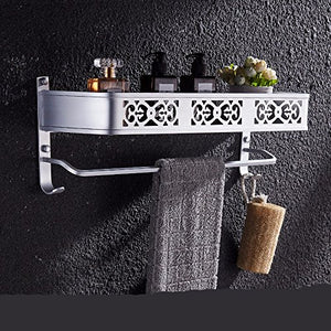 MBYW Portasciugamani Alto carico Portasciugamani da Bagno Portaoggetti, portaoggetti in Alluminio Spaziale, Doppio Porta Asciugamani, Porta Asciugamani, portaoggetti per Bagno, 2