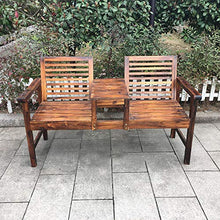 Outdoor sports Panca da Giardino per terrazza, Panchina da Esterno con Schienale e corrimano, Poltroncina da Giardino anticorrosiva e Facile da Pulire con tavolino può ospitare 2 Persone