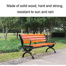 Panchine per terrazze da giardino, panchine per parchi all'aperto con braccioli per schienale, panchine per il tempo libero in ghisa in legno anticorrosivo per esterni, utilizzate in punti panoramici