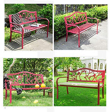 Panche da giardino per esterno, panchine in acciaio al carbonio, sedie doppie da giardino con braccioli e schienali in metallo, panchine da giardino per terrazze, per ingressi, corridoi