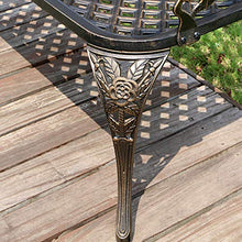 LXLH Panca da Giardino Sedile Sedia da Giardino Cortile Balcone Tempo Libero Sedia Doppia Ghisa Alluminio Rosa Panchina Bronzo Sedia da Parco retrò Europea Rame 35,43 * 42,51 Pollici
