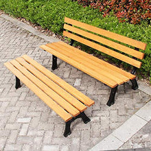 outdoor product Panchina da Giardino in Legno per Interni All'aperto, Panchina da Giardino,Panca per Balcone Cortile con Struttura in Legno Massello Anticorrosivo E Ghisa,Sedia Portico con Schienale