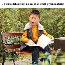 32 pollici Panca da giardino parco per bambini, Panche da esterno in legno massello stile animale antico all'aperto, Con braccioli e schienale Legno duro di ghisa sedia portico resistente intemperi