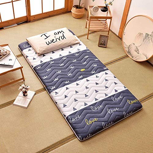 Z&HA Tatami Tappetino, 5 cm di Spessore Tappetino futon MattressTopper Tradizionale Giapponese futon ispessite Queen Size Standard Dimensione Dorm,C,120x200cm