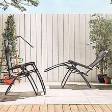 L&B-MR - Lettini da giardino con sedie a sdraio e supporto per bevande