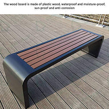 Panchina da terrazza panchina da esterno, Sede di svago del cortile quadrato di legno di plastica anticorrosiva del ferro battuto, Panchine dello stadio e panchine pubbliche, Adatto per prato, veran