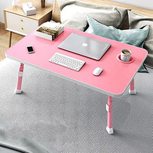 Tavolino Alzabile Scrivania per Laptop, Tavolo da Letto, Scrivania in Piedi Letto Pieghevole per Vassoio di Servizio per La Colazione per (Color : Pink, Size : 60 * 40 * 33cm)