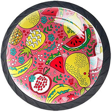 Frutti estivi luminosi Pomelli per Porta Set di 4 Pomelli per Mobili Manopole per Cassetti Cucina Armadio Vetro