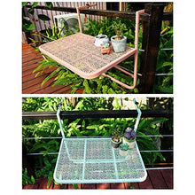 AMDHZ Tavolino da Balcone Tavolino Pieghevole da Balcone Casa Tavolo Sospeso Ringhiera Portafiori Pieghevole Tavolo da Esterno per Balcone Terrazza Giardino (Color : Green)