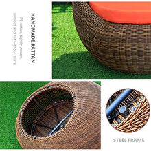 Set di Mobili da Giardino per Esterni, 3 Pezzi di Vimini in Rattan Divano da Giardino Moderni Set di Conversazione per Il Tempo Libero con Sedia Singola E Tavolino da caffè,Bianca