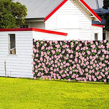 lossomly - Recinzione artificiale per siepi e siepi in plastica, decorazione per la privacy, protezione dai raggi UV, barriera con petali artificiali per patio