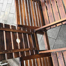 UWY Panchina per terrazza da Giardino all'aperto, Combinazione di Tavolo e Sedia da Balcone a Doppio Sedile in Legno massello anticorrosivo, panchina per Il Tempo Libero con Schienale, Tavolo co