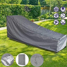 HUACHENG Nero/Grigio Poltroncina in Poliestere Impermeabile Copertura Antipolvere Giardino Esterno Patio Mobili per la casa Sedie da Spiaggia Borsa di Protezione-Nero
