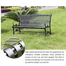 household products Panchina da Giardino per Esterni, Panchina da Terrazza con Schienale E Corrimano, Panchina in Ghisa in Metallo con Mobili per Il Tempo Libero, può Ospitare 2-4 Persone