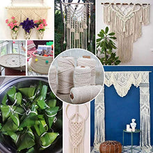 Macrame Corda 2mmx100m,Filato Macrame Cotone,Fatta a Mano Corda Macramé, Filato Macrame Naturale per DIY Maglieria Artigianale