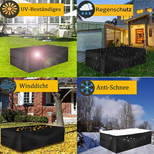 JIMITOTO Copertura Tavolo Coperture per Mobili da Giardino Impermeabile Resistente ai Raggi UV Rettangolari (242x162x100cm)