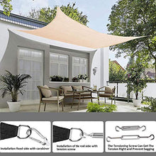 Seedfinsh Tenda a Vela 3×4m Protezione Antivento Vele Ombreggianti Metri Protezione Raggi UV, Resistente e Traspirante, per Ombreggiare Il Giardino, Terrazzo o Balcone Color Crema
