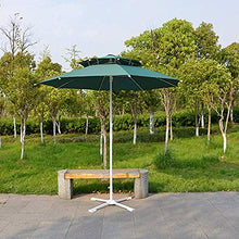 HZK 3m Patio 8 Costole Giardino Ombrello Esterno dello Schermo di Sun Cafe Party Store Beach Tabella Mercato all'aperto Ombrello con manovella di Sollevamento WDDT (Color : Green)