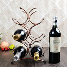 WaWeiY 6 Bottiglie di Vino portabottiglie portabottiglie da Vino Free Standing portabottiglie in Ferro, Brozen
