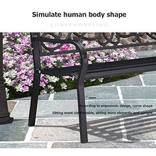 Panchine da Giardino Park Terrace, Panchina in Ghisa per Balcone Esterno, Panche per Tempo Libero Con Schienali e Corrimano per Cortili e Portici, Balcone Decorativo da Panca 2-3 Posti