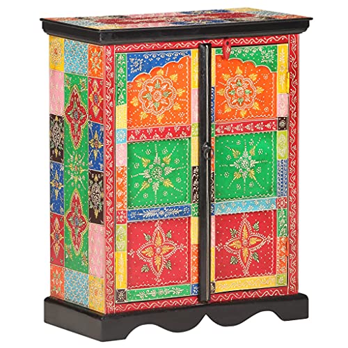 vidaXL Credenza Dipinta a Mano 60x30x75 cm in Legno Massello di Mango