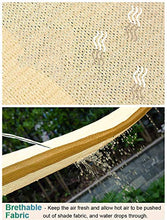 N / A Rete Ombreggiante Telo Parasole con Occhielli, Copertura Reticolare in Rete Resistente al 90% Ai Raggi UV, per Pergola/Cortile/Giardino/Serra, Beige(Size:3×3m)