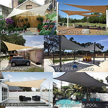 WWYL Parasole Vela, Rettangolare Ombra Vela, All'aperto Giardino Terrazza Solarium Partito Tenda Tenda 98% Protezione UV Fiocco, con La Corda. (Verde,2.5 x 2.5 m)