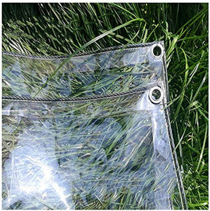 GONGSI Tarpaulin in PVC Impermeabile, Telo Resistente con Occhielli, Foglio di Tela Spessa per Tenda da Tenda da Tenda da Esterno da Patio da Esterno, 50 Dimensioni (Colore : Clear, Size : 1.6x9m)