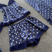 Pigiameria da donna sexy in raso pigiami cami set biancheria da notte da donna cardigan camicia da notte accappatoio biancheria intima pigiami estate a pois pigiami quattro pezzi set