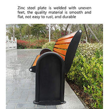 household products Outdoor Panchine da Giardino, Panchine in Ferro Battuto Schiena, Anticorrosivi Solidi Sedili di Legno per Il Tempo Libero, Outdoor Mobili da Giardino Panchine Decorative