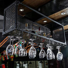 Leifeng Tower Classico Wine Rack Materiale Ferro battuto, Bar Bar Rack, Hanging Wine Rack, cremagliera del Vino, Supporto Calice, Holder Cup (Color : Black)