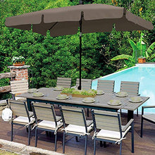 BAKAJI Ombrellone da Giardino Palo Centrale 200 x 125 cm Palo 32mm 4 Stecche Struttura Acciaio Inclinazione Regolabile Arredamento Esterno Gazebo Piscina Giardino Terrazzo Ambienti Esterni Tortora