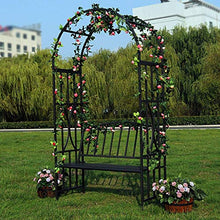 Arco Da Giardino In Acciaio, Panchina Da Giardino Panchina Da Esterno Panchina Da Patio, Pergolato Alto Da Giardino, Stabile, Stabile, Portante Elevato, Per Varie Piante Rampicanti, Cortile Con Prato