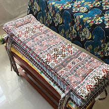 Xpnit - Cuscino per panca da giardino a 2 3 posti, in cotone, per sala da pranzo, cucina, 100/120 cm, per interni ed esterni (100 x 35 cm, rosso)