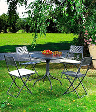 RD ITALIA Tavolo da Giardino Ø80x75 cm in Acciaio Bistro D80 Rete Antracite