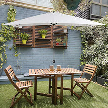 Outsunny Ombrellone da Giardino 2 x 3 m in Alluminio | Color Bianco Crema e Forma Rettangolare | Impermeabile e Anti-UV