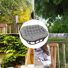 ZWPY Cuscino Doppio Papasan Grigio, Cuscini per sedie a Cesto sospesi-Nessuna Sedia, Cuscino per Sedia Amaca a Uovo Appeso per Giardino con Patio