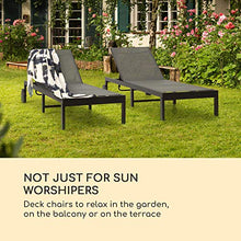 blumfeldt Lucca Lounger - Sedia a Sdraio, Sdraio da Giardino, Superficie: 57 x 187 cm, Portatile, con Rotelle, Schienale con 4 Regolazioni, Idrorepellente, Grigio Scuro