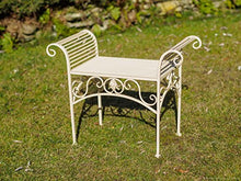 Giardino Panca Stile Antico Ferro del Giardino del Metallo Bianco Crema Parco
