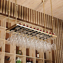 JHGJBJ Dorato Vino Rack Appesa, Forte E Stabile Soffitto Ferro Titolare Appeso Calice, Il Braccio può Essere Regolata da Altezza 60-100cm (Size : 120x35cm)