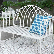 outdoor product Panchina da Giardino Parco Panche per Tempo Libero All'aperto, Panca Princess 2 Posti con Schienale e Braccioli, Panca da Giardino in Ghisa Resistente alle Intemperie Antiruggine