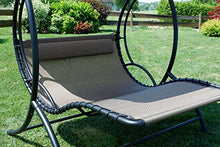 SAS AS-S Progettazione Dondolo Giardino Altalena Amaca ergonomicamente Curvo in Tessuto Sintetico transpirante con Cuscino e Tetto Modello: Naxos
