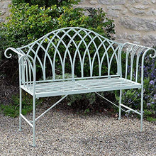LXLH Panchina da Giardino Panchina da Giardino in Ferro battuto in Stile Europeo, Doppia Sedia Decorativa nel Cortile del Giardino con Balcone, panchina per Il Tempo Libero con Schienale e Bracci