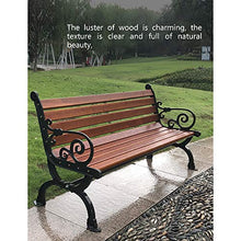 Outdoor Giardino Legno Massello Panchina Per Il Tempo Libero,anticorrosivo Di Legno In Ghisa Parco Telaio Del Banco,portico Esterno Panca Terrazza Decorativa,usato Per Giardino/prato/piazza Strada