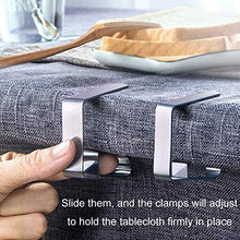 JPYH Clip Tovaglia,8PCS Tovaglia Clip in Acciaio, Tablecloth Clip Regolabile per Copritavoli Supporti per Tovaglie per Casa, Feste, PIC-Nic, Ristorante, Matrimoni