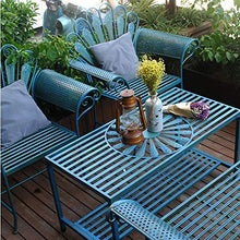 Panchine Per Terrazze All'aperto,Panca da Giardino In Metallo Con Schienale E Braccioli,Tavolo E Sedia da Balcone Doppio Sedile Per Decorazioni Per Il Tempo Libero del Cortile,Mobili da Veranda